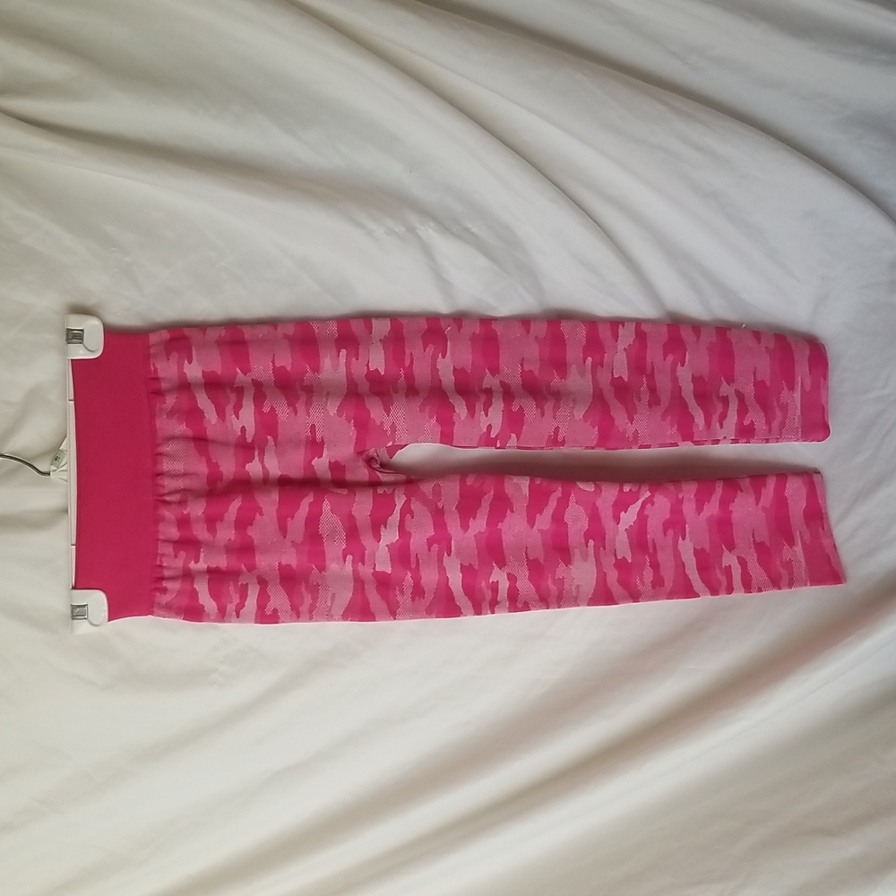 Pink Camo Girls Warm Leggings